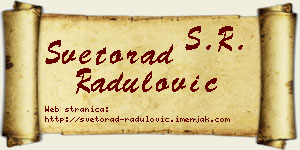 Svetorad Radulović vizit kartica